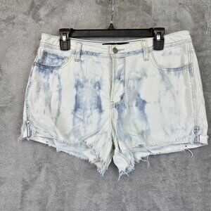 Hollister Boyfriend Shorts Womens 15 W32 High Rise Distressed Denim Tie Dye